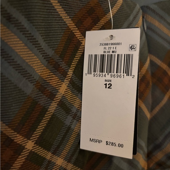 Lauren Ralph Lauren Strapless Plaid Dress - Blue and Brown - Picture 6 of 6